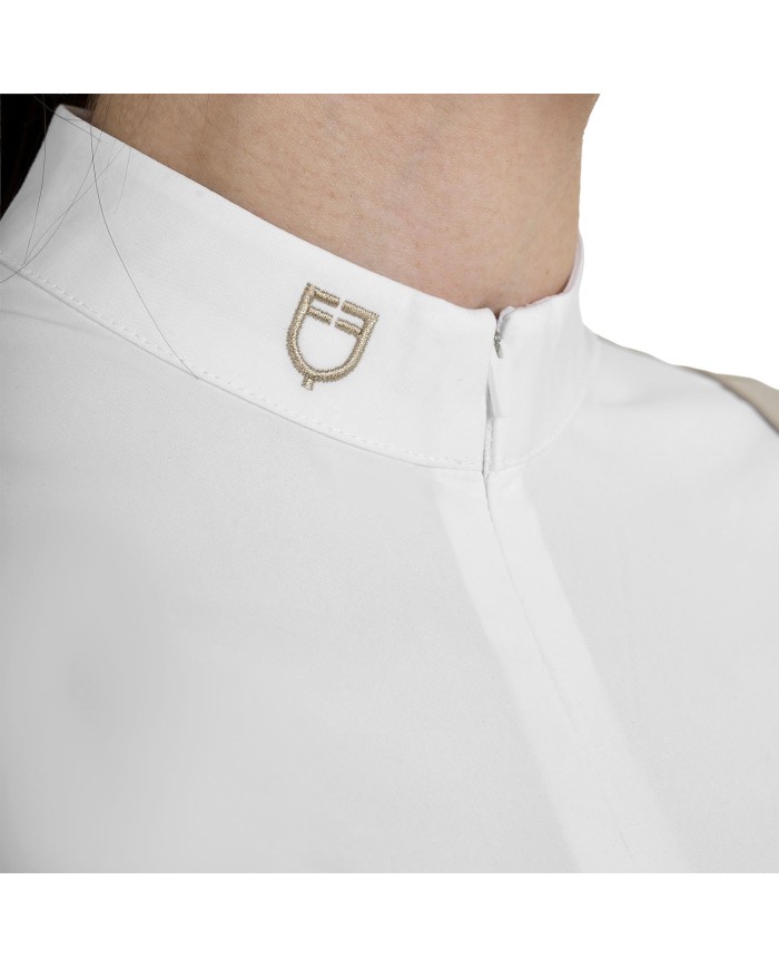 WOMEN S INVISIBLE ZIP COMPETITION POLO SHIRT LS