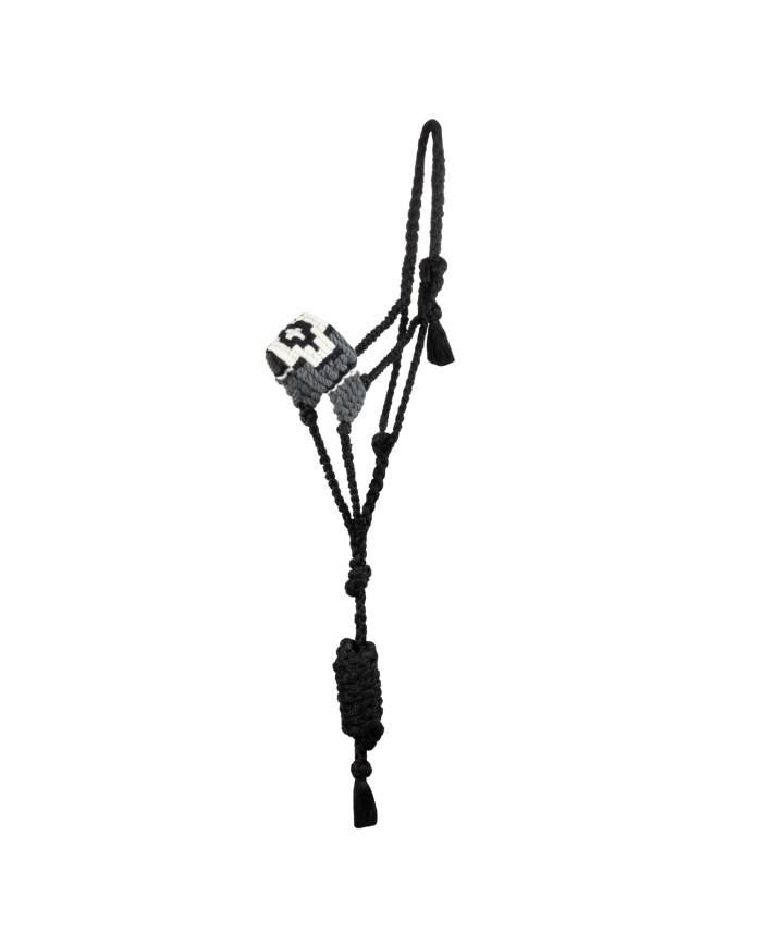 DIAMOND DESIGN MOHAIR ROPE HALTER
