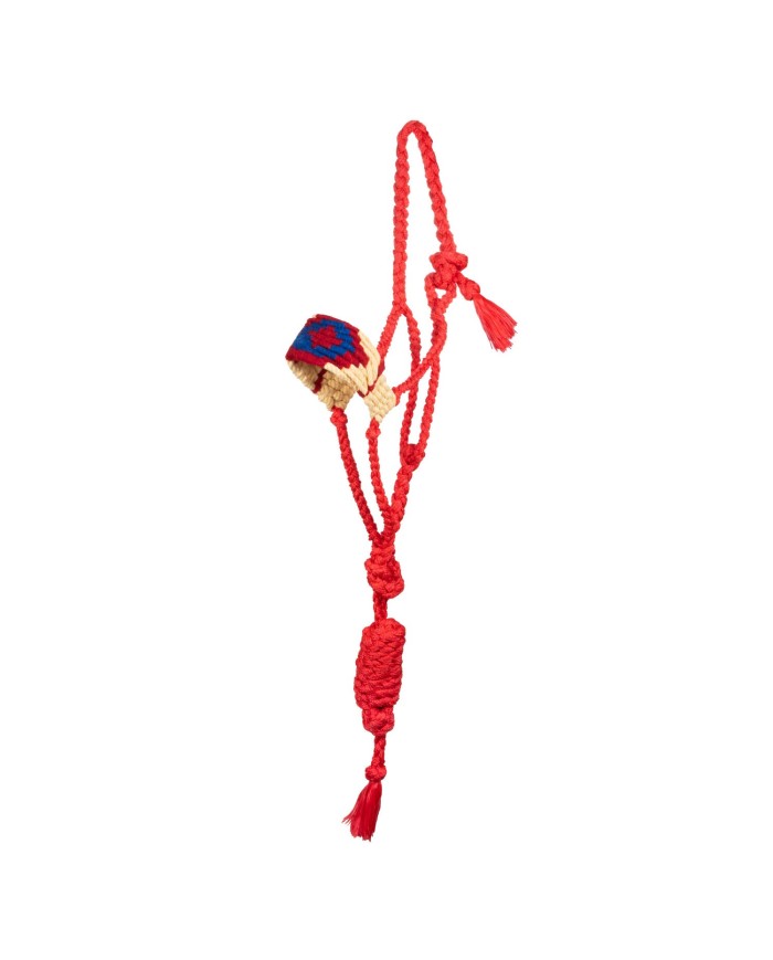 DIAMOND DESIGN MOHAIR ROPE HALTER