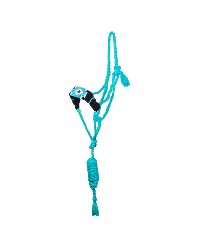 DIAMOND DESIGN MOHAIR ROPE HALTER