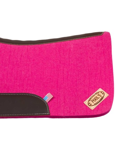 WESTERN FELT SADDLE PAD WITH LEATHER REINFORCEMENT