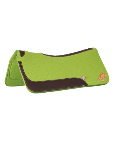 WESTERN FELT SADDLE PAD WITH LEATHER REINFORCEMENT