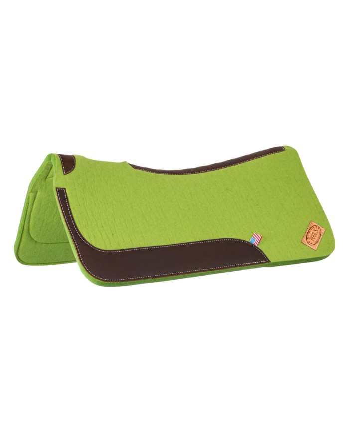 WESTERN FELT SADDLE PAD WITH LEATHER REINFORCEMENT