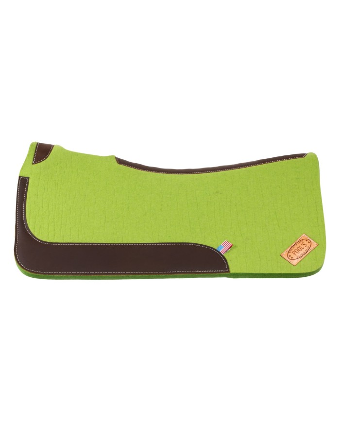 WESTERN FELT SADDLE PAD WITH LEATHER REINFORCEMENT