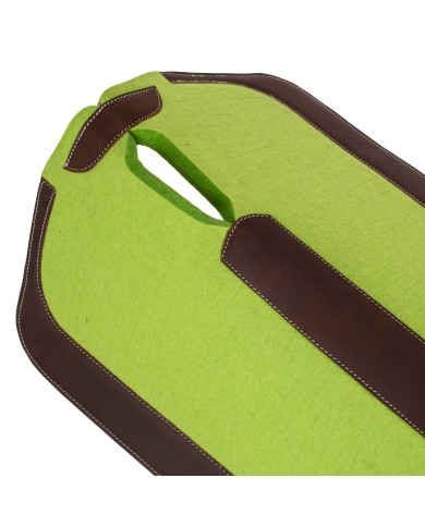 WESTERN FELT SADDLE PAD WITH LEATHER REINFORCEMENT