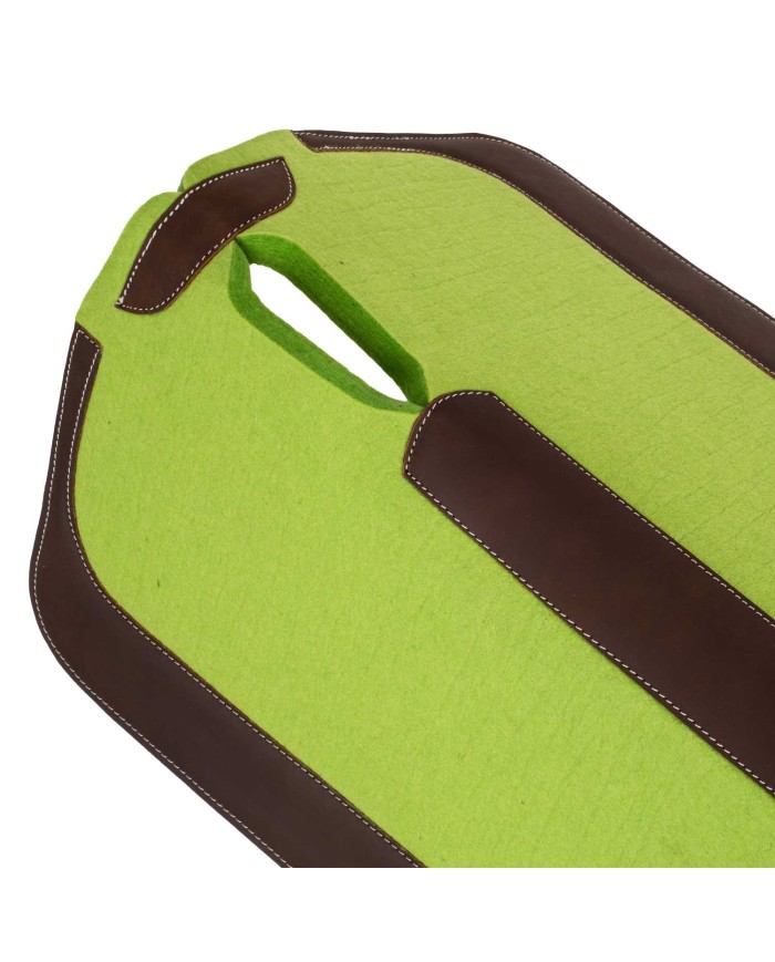 WESTERN FELT SADDLE PAD WITH LEATHER REINFORCEMENT