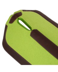 WESTERN FELT SADDLE PAD WITH LEATHER REINFORCEMENT