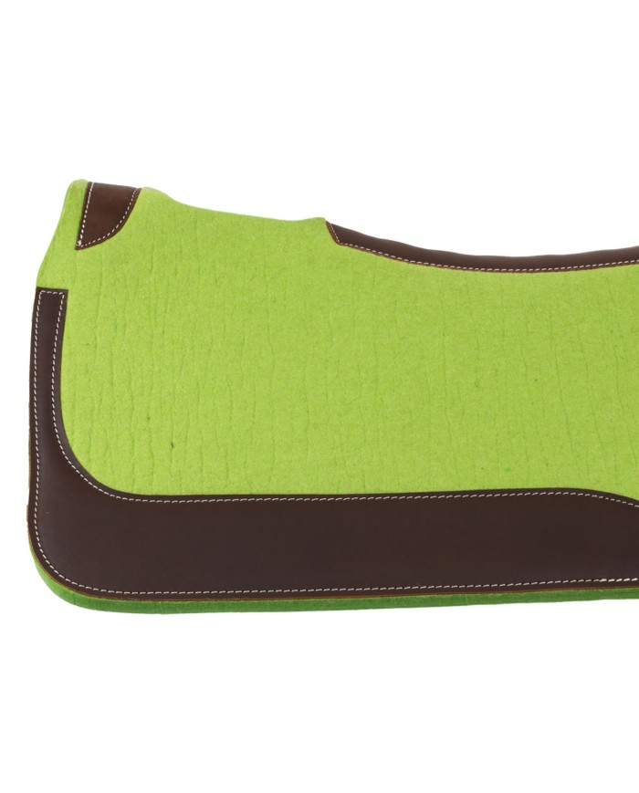 WESTERN FELT SADDLE PAD WITH LEATHER REINFORCEMENT