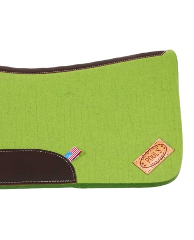 WESTERN FELT SADDLE PAD WITH LEATHER REINFORCEMENT
