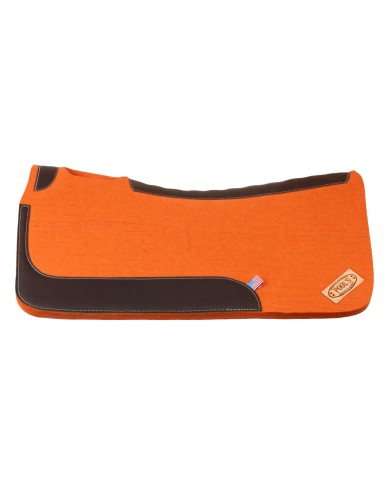 WESTERN FELT SADDLE PAD WITH LEATHER REINFORCEMENT