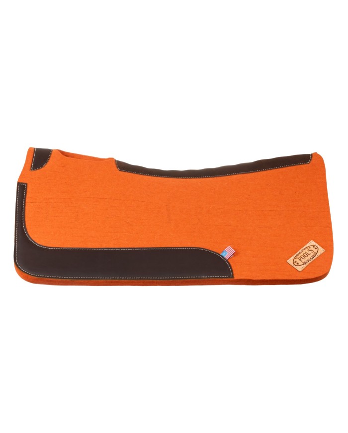 WESTERN FELT SADDLE PAD WITH LEATHER REINFORCEMENT