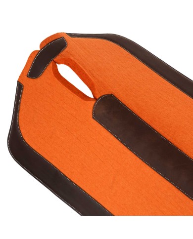 WESTERN FELT SADDLE PAD WITH LEATHER REINFORCEMENT