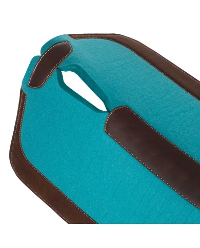 WESTERN FELT SADDLE PAD WITH LEATHER REINFORCEMENT