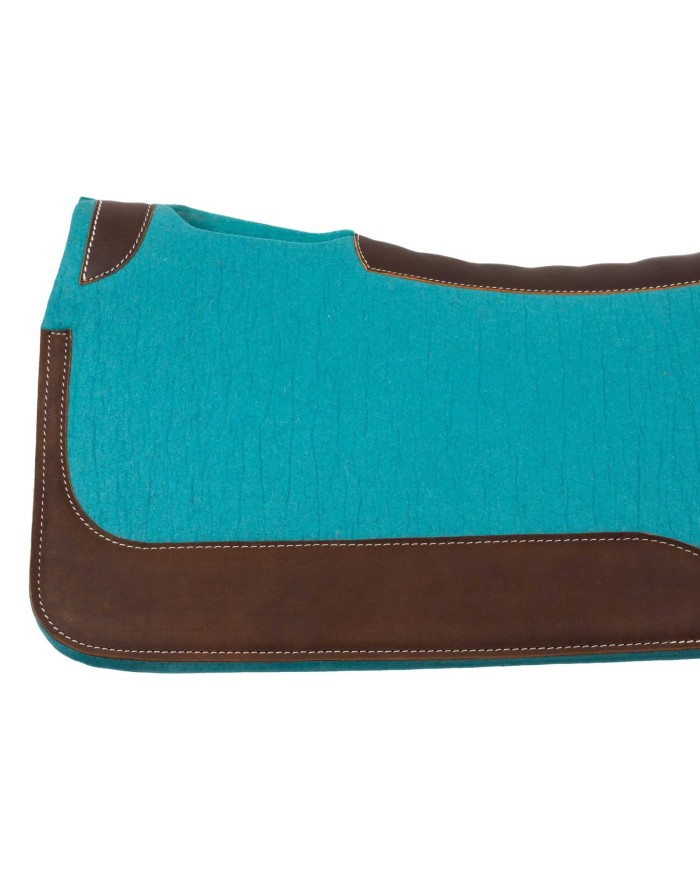 WESTERN FELT SADDLE PAD WITH LEATHER REINFORCEMENT