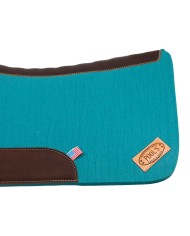 WESTERN FELT SADDLE PAD WITH LEATHER REINFORCEMENT