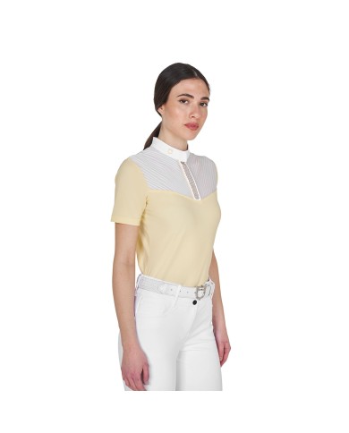 WOMEN S ELEGANT RHINESTONE COMPETITION POLO SHIRT SS