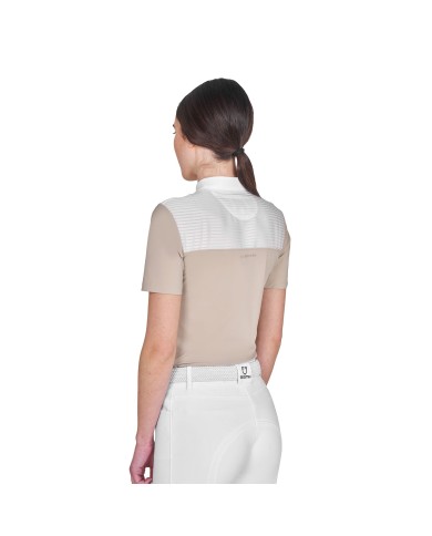 WOMEN S ELEGANT RHINESTONE COMPETITION POLO SHIRT SS