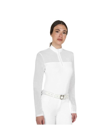 WOMEN S MICRO MESH POLO SHIRT LS ZIP