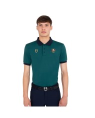 MEN S COTTON PIQUET POLO SHIRT SS BUTTONS EQUESTROxFISE CENTENARY