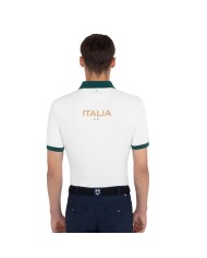 MEN S COTTON PIQUET POLO SHIRT SS BUTTONS EQUESTROxFISE CENTENARY
