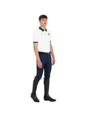 MEN S COTTON PIQUET POLO SHIRT SS BUTTONS EQUESTROxFISE CENTENARY