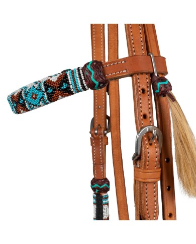 NAVAJO PEARLS WESTERN BRIDLE