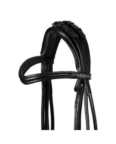 PARNASO ROLLED LEATHER DOUBLE REINS BRIDLE