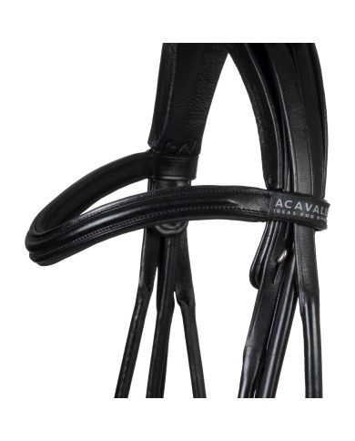 PARNASO ROLLED LEATHER DOUBLE REINS BRIDLE