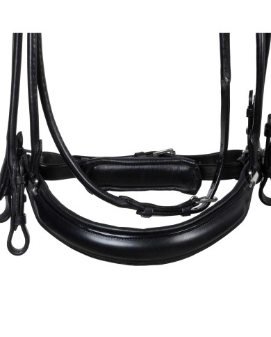 PARNASO ROLLED LEATHER DOUBLE REINS BRIDLE