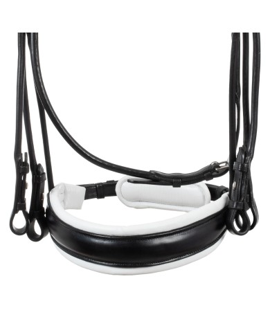 PARNASO ROLLED LEATHER DOUBLE REINS BRIDLE