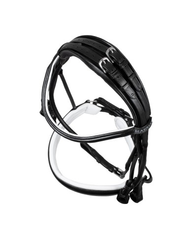 PARNASO ROLLED LEATHER DOUBLE REINS BRIDLE
