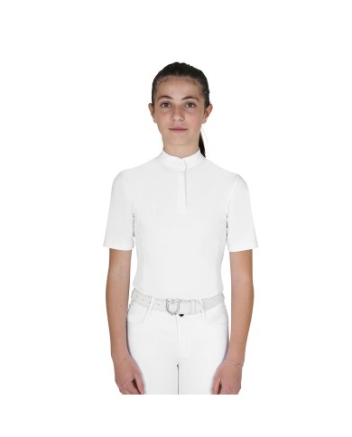 GIRLS BASIC COMPETITION POLO SHIRT SS BUTTONS