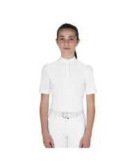 GIRLS BASIC COMPETITION POLO SHIRT SS BUTTONS