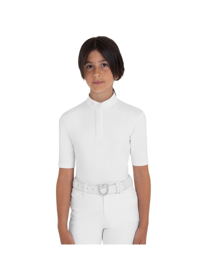 GIRLS BASIC COMPETITION POLO SHIRT SS BUTTONS