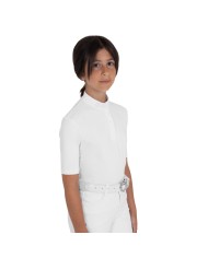 GIRLS BASIC COMPETITION POLO SHIRT SS BUTTONS