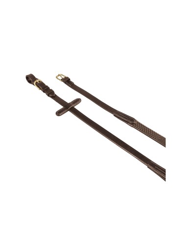 REDINI EQUESTRO CUOIO ITALIANO/GOMMA 1.9 CM MODELLO KRIS BRASS FITTINGS