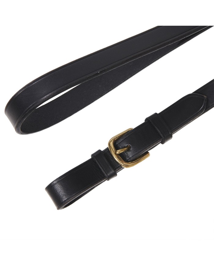 LUNGHINA CUOIO CON CATENA OTTONE BRASS