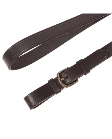 LUNGHINA CUOIO CON CATENA OTTONE BRASS