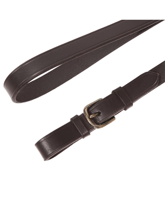 LUNGHINA CUOIO CON CATENA OTTONE BRASS