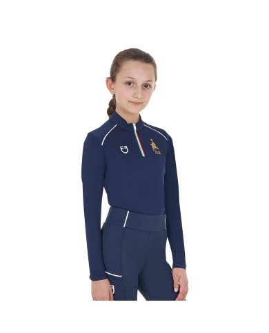 KID S TECHNICAL TRAINING POLO LS ZIP EQUESTROxFISE