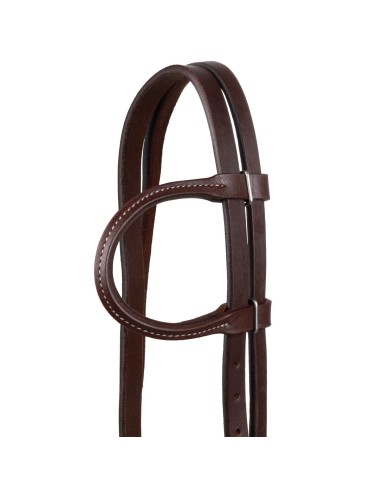 ONE EAR WESTERN BRIDLE W/THROAT LATCH (BRASS)
