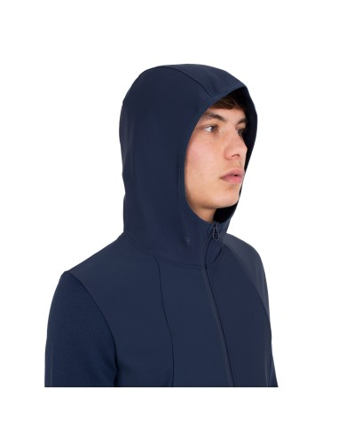 MEN S NYLON+KNIT SEAMLESS HOODIE