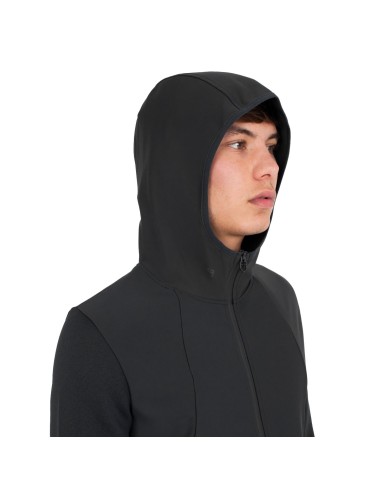 MEN S NYLON+KNIT SEAMLESS HOODIE