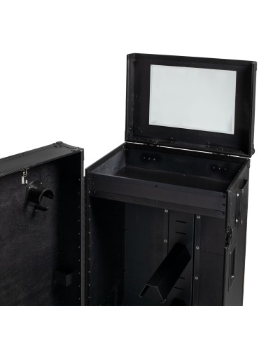 BLACK HARDWARE SADDLE CABINET