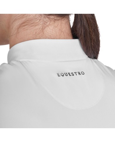WOMEN S PERFORATED TRAINING POLO SHIRT SS ZIP