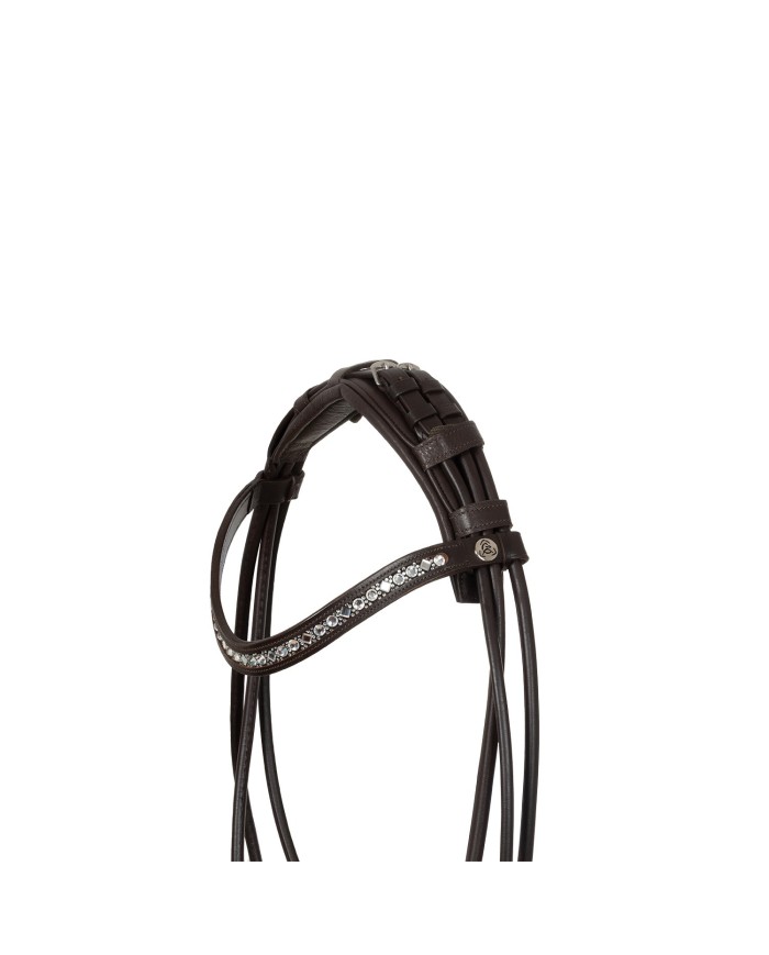 IRIS STLEX PEAR STRAIGHT NOSEBANDL SOFT ANATOMIC LEATHER BRIDLE