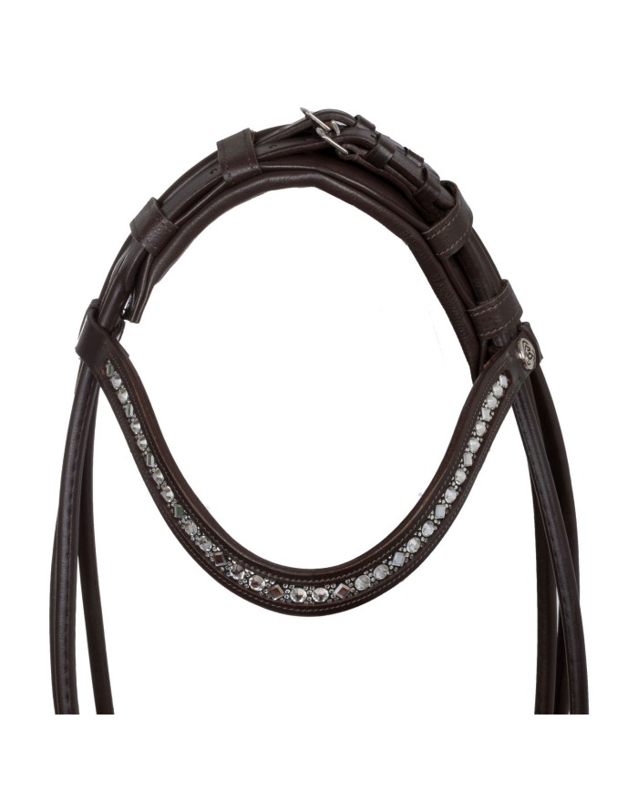 IRIS STLEX PEAR STRAIGHT NOSEBANDL SOFT ANATOMIC LEATHER BRIDLE