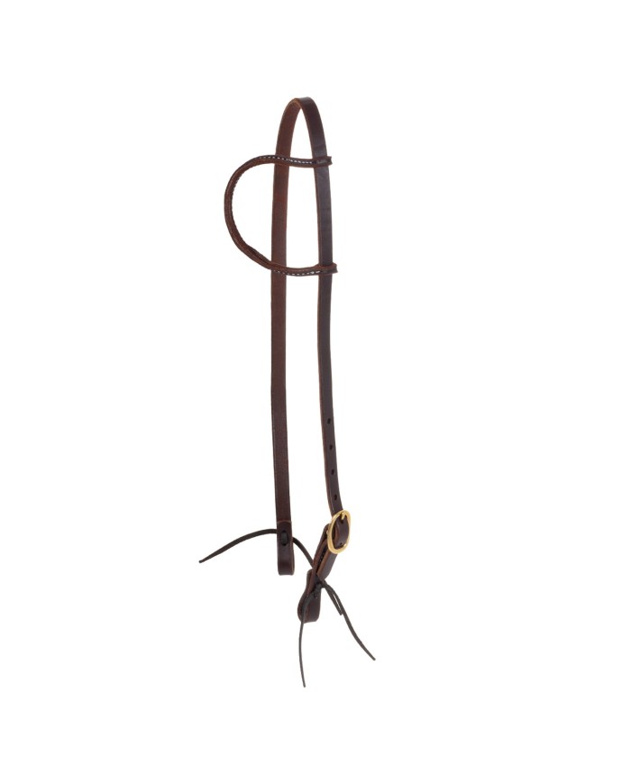 SINGLE ADJ ROLLED EAR WESTERN BRIDLE