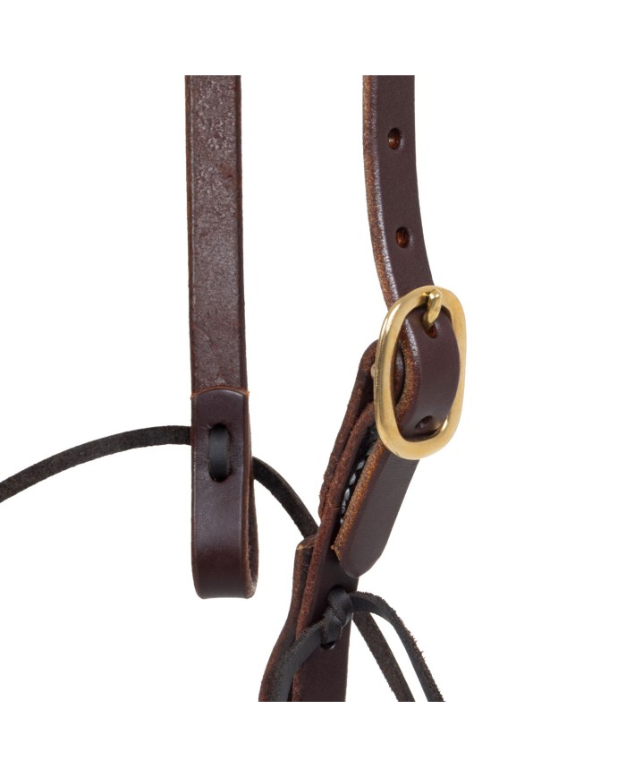 SINGLE ADJ ROLLED EAR WESTERN BRIDLE