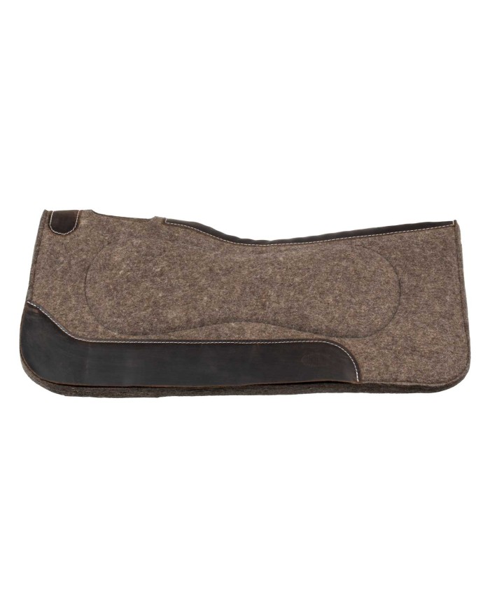 PURE WOOL FELT SADDLE PAD WITH GRAIN WEAR LEATHER REINFORCEMENTS 31X32